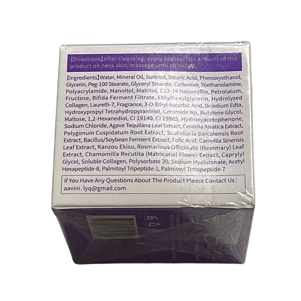 Aavini Firming and Revitalizing Neck Cream Recombinant Collagen 1.76oz 50g New